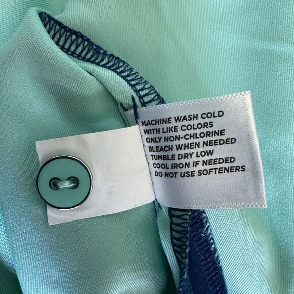 LADY HAGEN Blue Eyelet Turquoise Lined Athleisure Skort Size 16 NWT - Picture 10 of 12